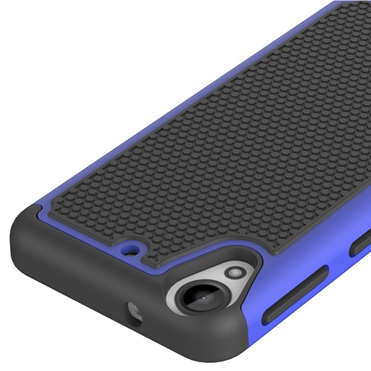 Football Grain PC + Silicone Combo Shell Case for HTC Desire 530/630 - Blue-5