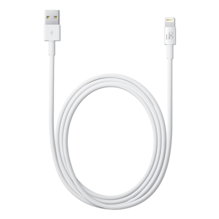D8 MFI Certified 1m TPE Lightning 8pin Charge Sync Cable for iPhone iPad iPod - White-2