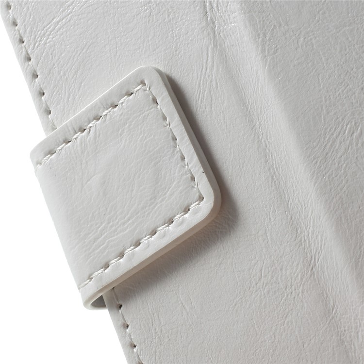 Crazy Horse Wallet Leather Cover for HTC Desire 628 - White-6