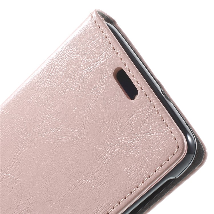 Crazy Horse Flip Leather Case for HTC Desire 628 - Pink-7