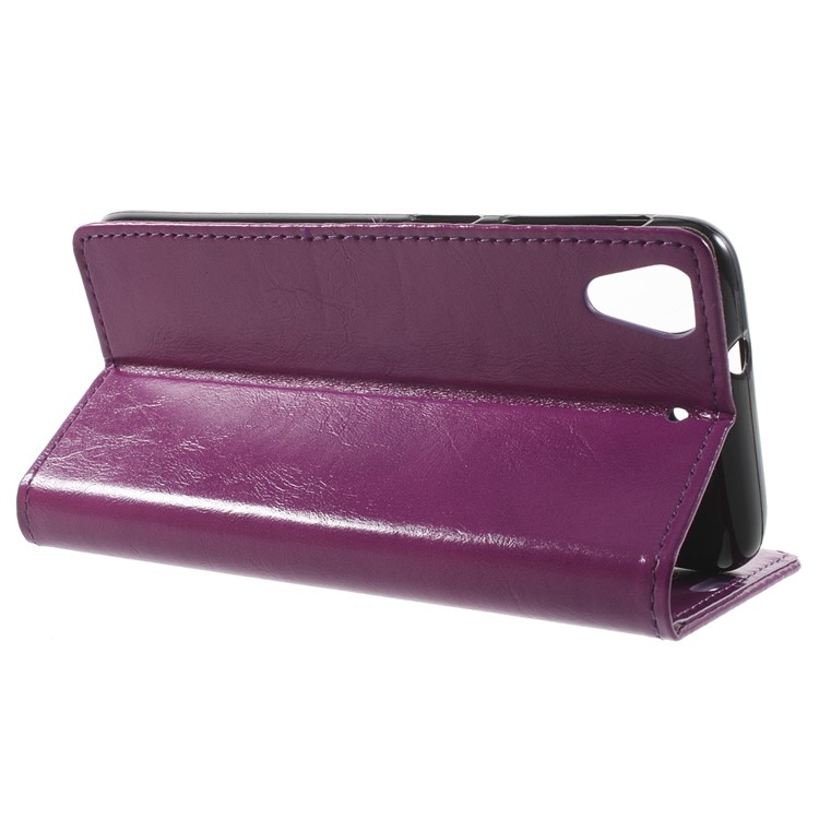 Crazy Horse Magnetic Leather Case for HTC Desire 628 - Purple-3