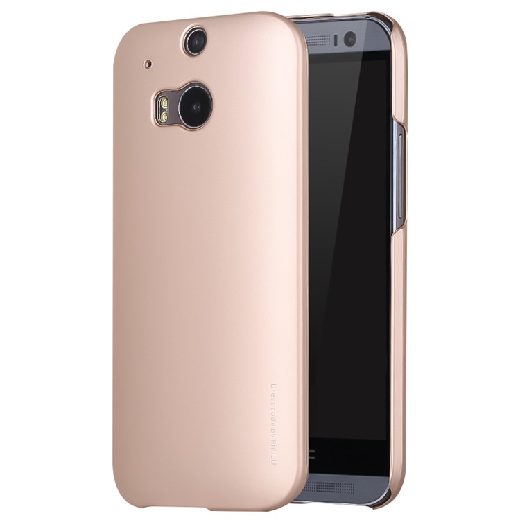 X-LEVEL Metallic Slim PC Case Protector for HTC One M8 - Gold-1