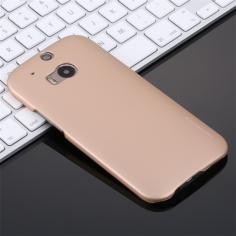 X-LEVEL Metallic Slim PC Case Protector for HTC One M8 - Gold-3