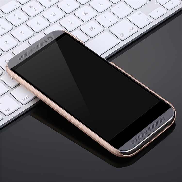 X-LEVEL Metallic Slim PC Case Protector for HTC One M8 - Gold-5