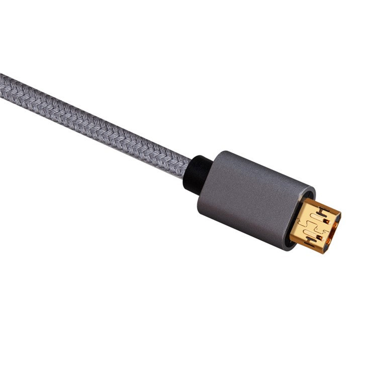 MOMAX Elite Woven 2m 1-Take Reversible Micro USB Data Sync Charging Cable for Samsung Sony HTC - Grey-6