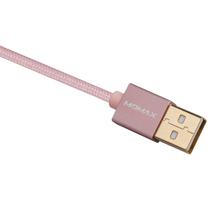 MOMAX Elite Woven 2m Reversible Micro USB Data Charger Cable for Samsung Sony HTC - Rose Gold Color-5