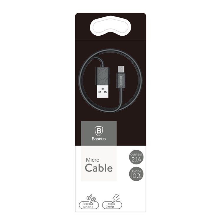 BASEUS Foam Pattern Micro USB Data Sync Charging Cable for Samsung Huawei - Black-10