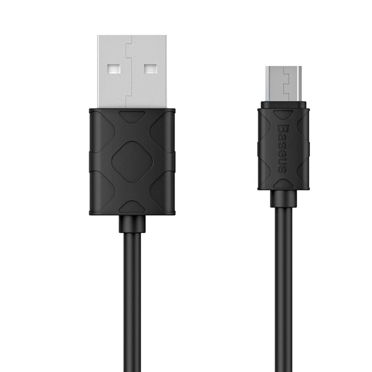 BASEUS Foam Pattern Micro USB Data Sync Charging Cable for Samsung Huawei - Black-2