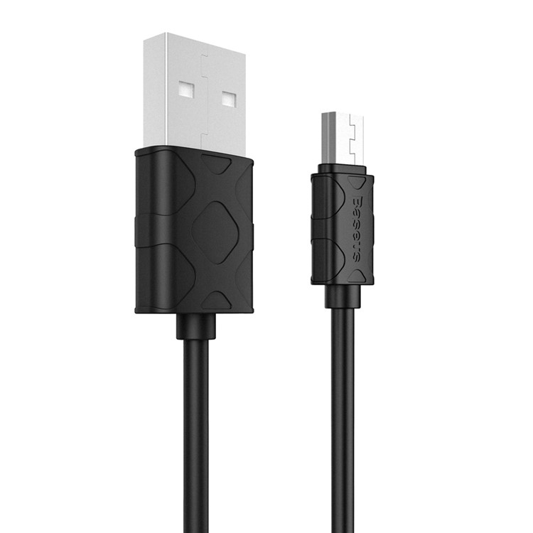 BASEUS Foam Pattern Micro USB Data Sync Charging Cable for Samsung Huawei - Black-3
