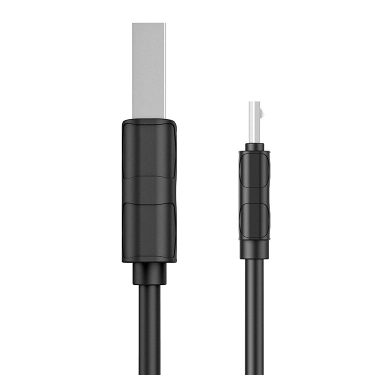 Basis -schaummuster Micro USB -daten Synchronisieren Ladekabel Für Samsung Huawei - Schwarz-5