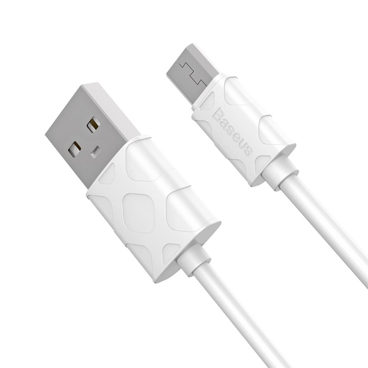 BASEUS Foam Pattern Micro USB Data Sync Charging Cord for Samsung Huawei - White-7