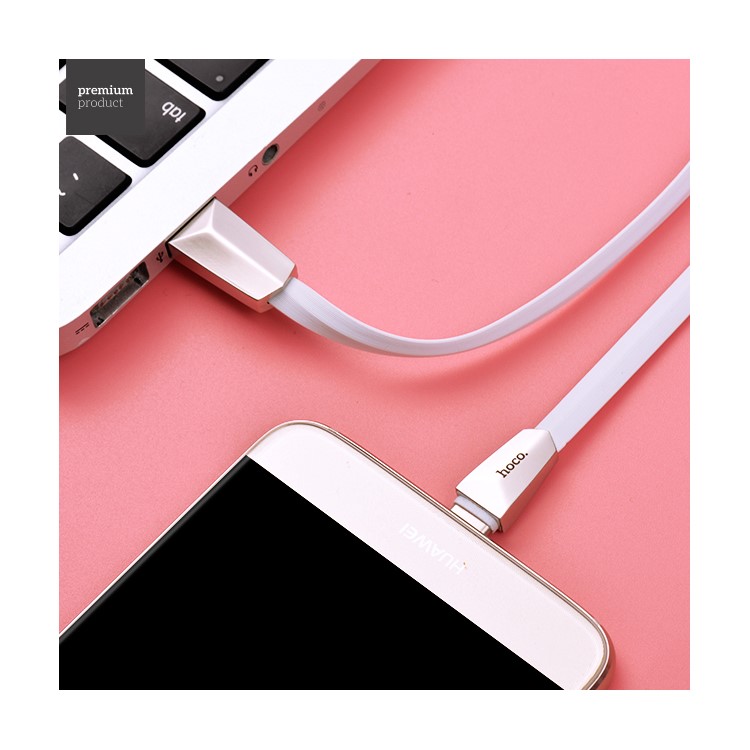 HOCO X4 Rhombic Reversible USB Type-c Data Transfer Charging Cable 1.2m for Samsung Galaxy Note7 - White-2