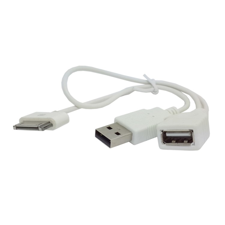 Samsung Galaxy Tab 30Pin to USB Female OTG Cable with Power Port for Flash Disk-3