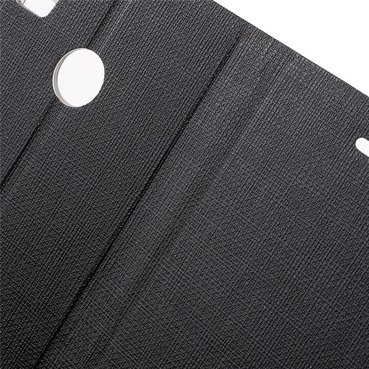 Cross Texture Stand Leather Card Holder Case for HTC Desire 10 Pro - Black-6
