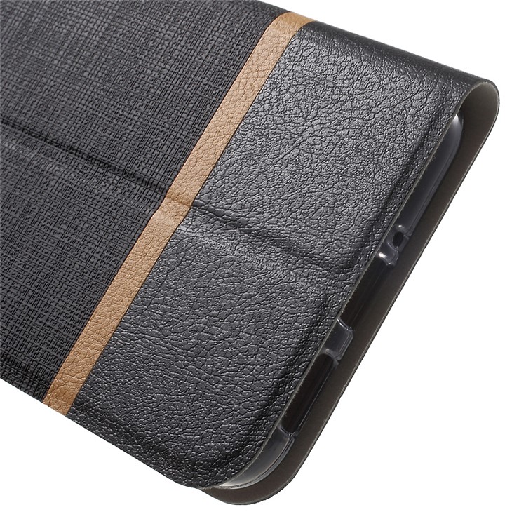 Cross Texture Stand Leather Card Holder Case for HTC Desire 10 Pro - Black-8