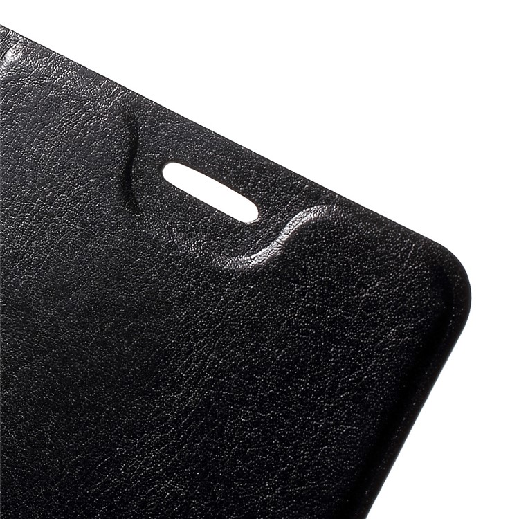 Crazy Horse Card Holder Leather Stand Case for HTC One A9s Built-in Steel Sheet - Black-6