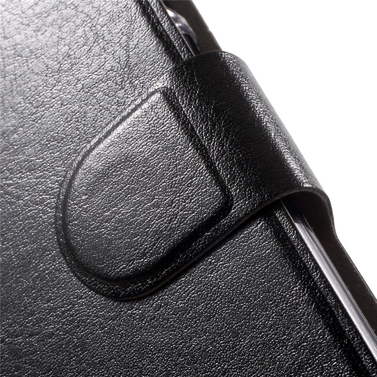 Crazy Horse Card Holder Leather Stand Case for HTC One A9s Built-in Steel Sheet - Black-7