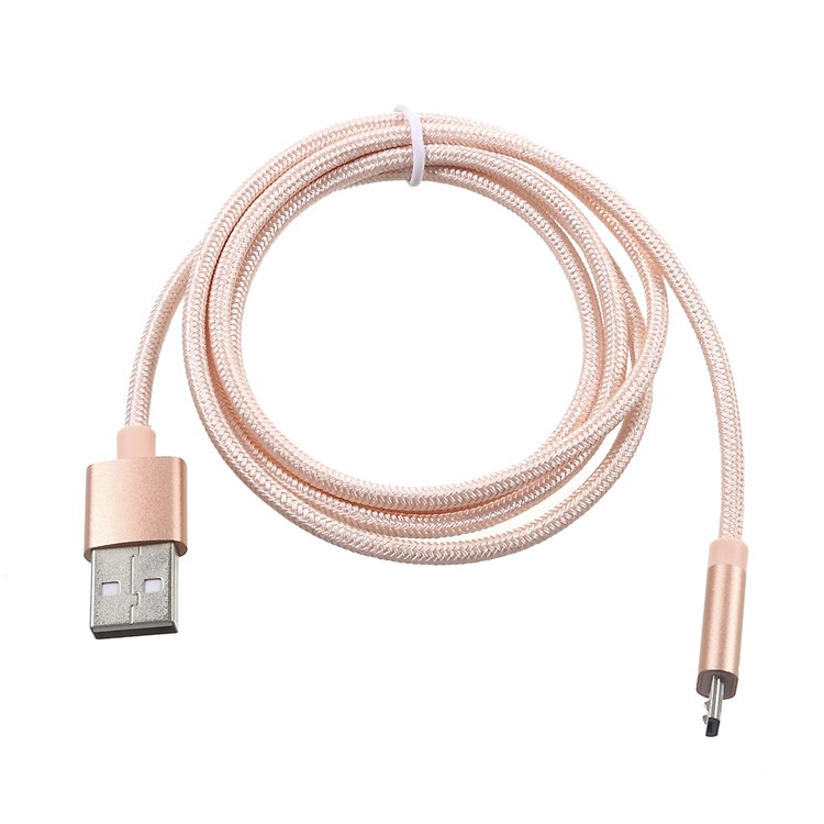3M 2A Woven Pattern Micro USB Data Sync Charging Cord for Samsung HTC Huawei - Rose Gold Color-5