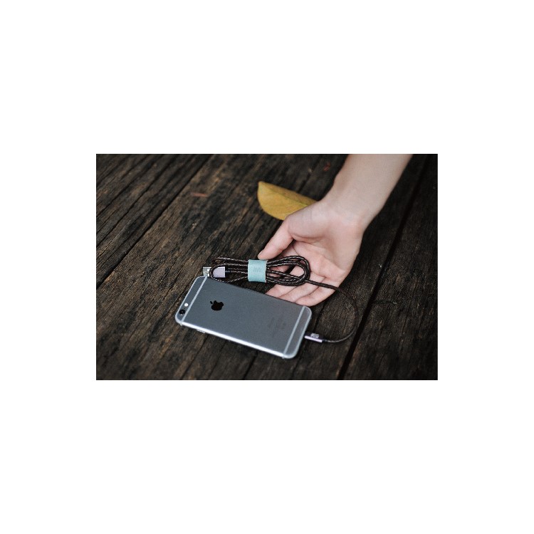 MAOXIN MFI Genuine Leather Woven Lightning 8Pin Data Charging Cable - Black-4