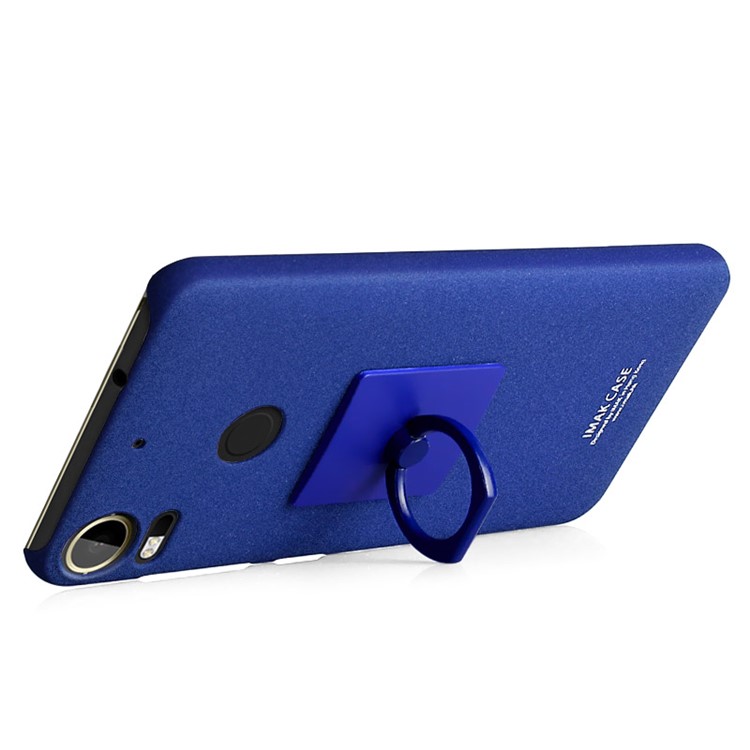 IMAK Matte Hard PC Case with Ring Kickstand for HTC Desire 10 Pro - Blue-3