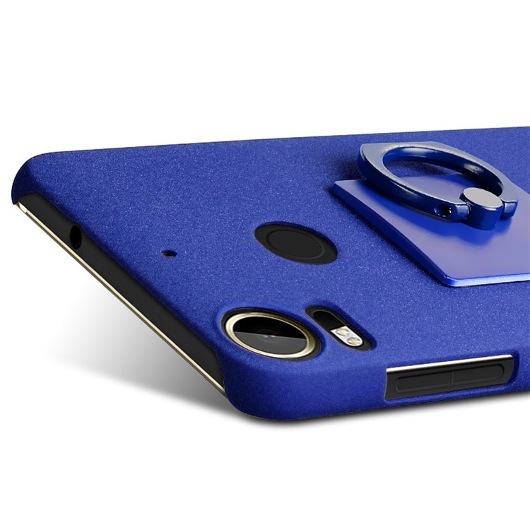 IMAK Matte Hard PC Case with Ring Kickstand for HTC Desire 10 Pro - Blue-5