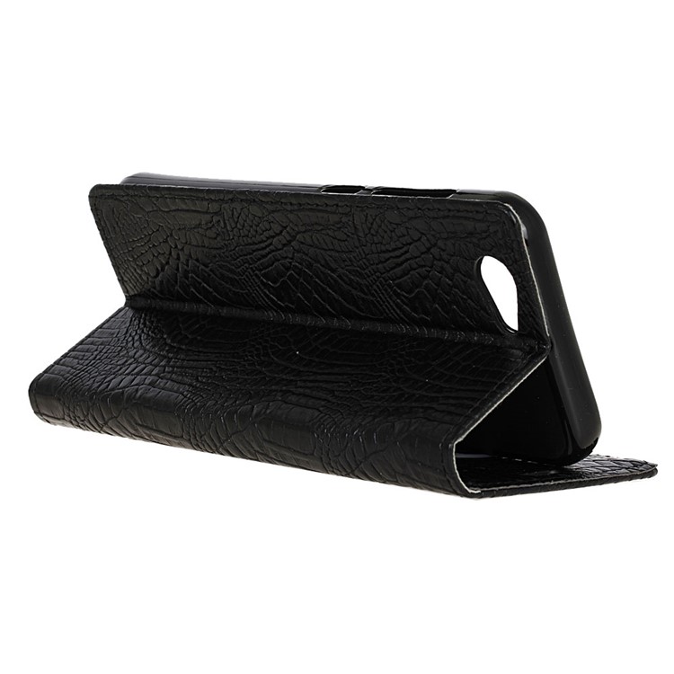 Crocodile Flip Stand Leather Wallet Phone Case for HTC One A9s - Black-6