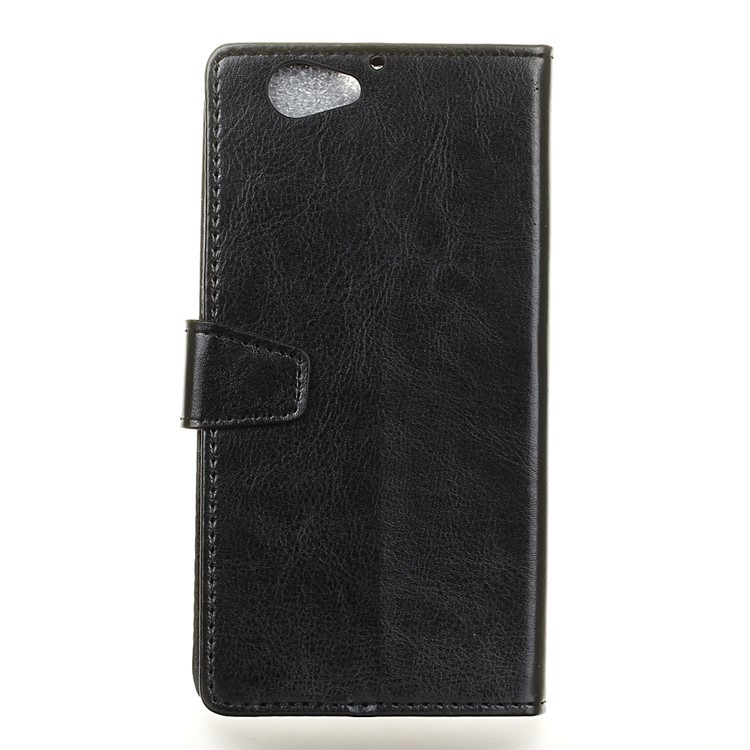 Crazy Horse Leather Wallet Case for HTC One A9s - Black-2