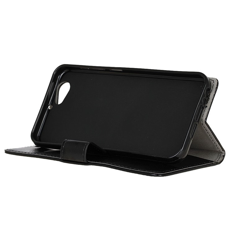 Crazy Horse Leather Wallet Case for HTC One A9s - Black-4