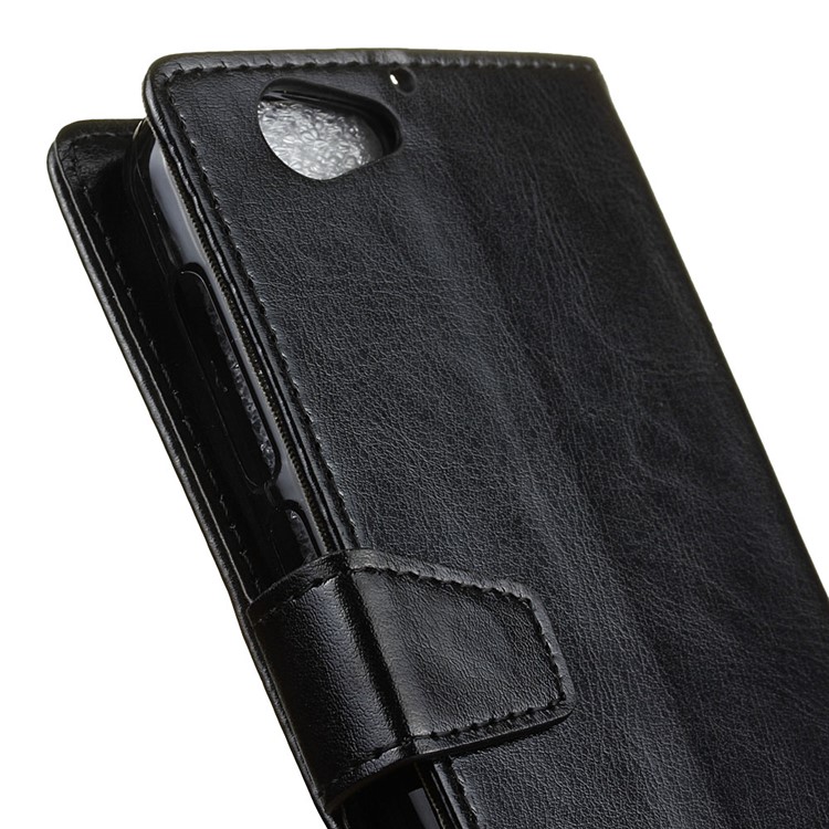 Crazy Horse Leather Wallet Case for HTC One A9s - Black-6