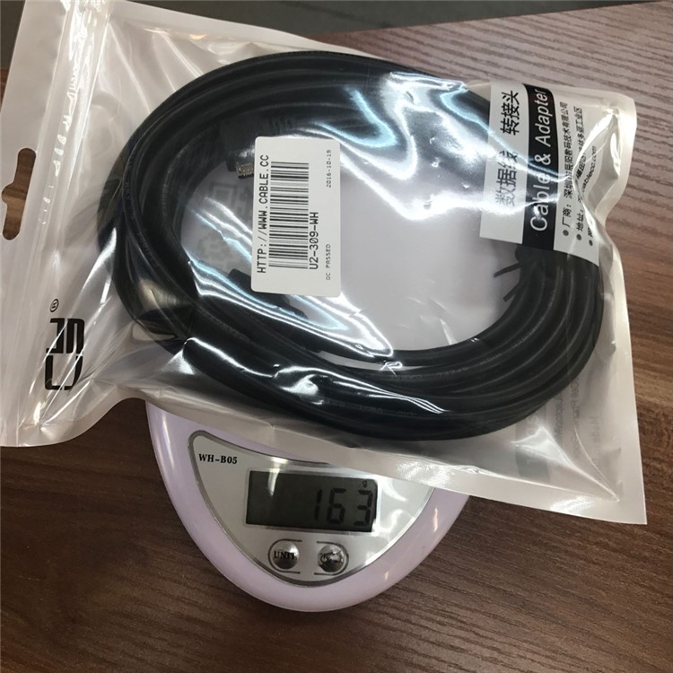5m 90-degree Right Angle Micro USB Male to USB 2.0 Charge Sync Cable - Black-11