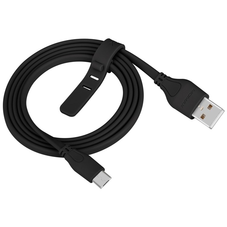 MOMAX 1M 2.1A Flat Noodle Micro USB Data Sync Charging Cable for Samsung HTC LG - Black-4