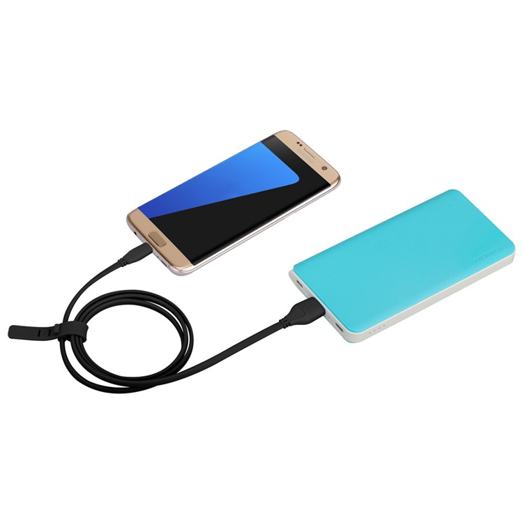 MOMAX 1M 2.1A Flat Noodle Micro USB Data Sync Charging Cable for Samsung HTC LG - Black-6