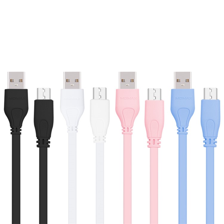 MOMAX 1M 2.1A Flat Noodle Micro USB Data Sync Charging Cable for Samsung HTC LG - Black-7