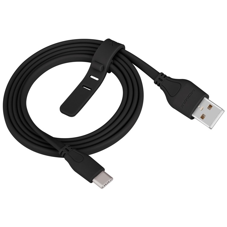 MOMAX 1M 3.0A Noodle Shape Type-C Data Sync Charging Cable for Samsung HTC LG - Black-4