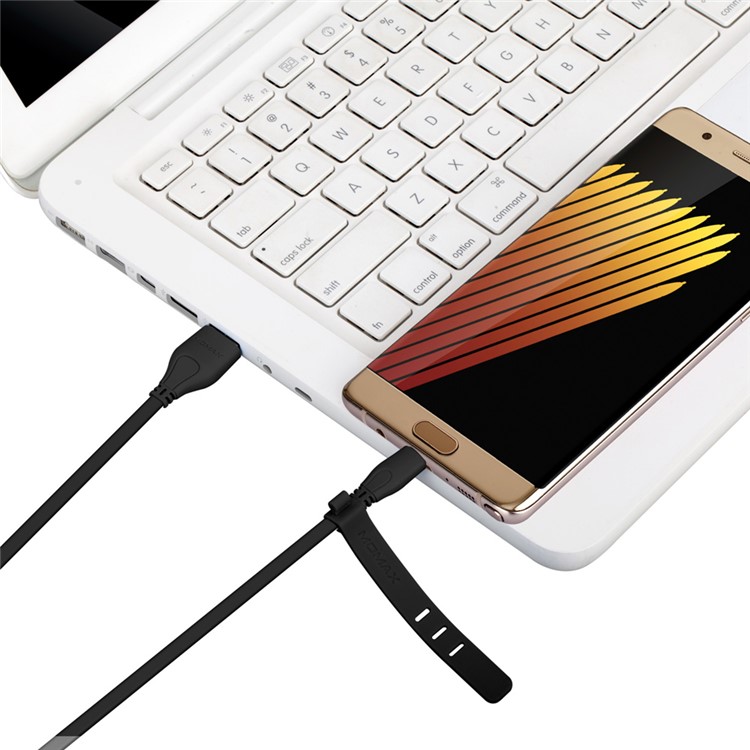 MOMAX 1M 3.0A Noodle Shape Type-C Data Sync Charging Cable for Samsung HTC LG - Black-5