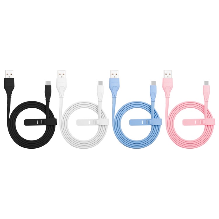 MOMAX 1M 3.0A Noodle Shape Type-C Data Sync Charging Cable for Samsung HTC LG - Black-7