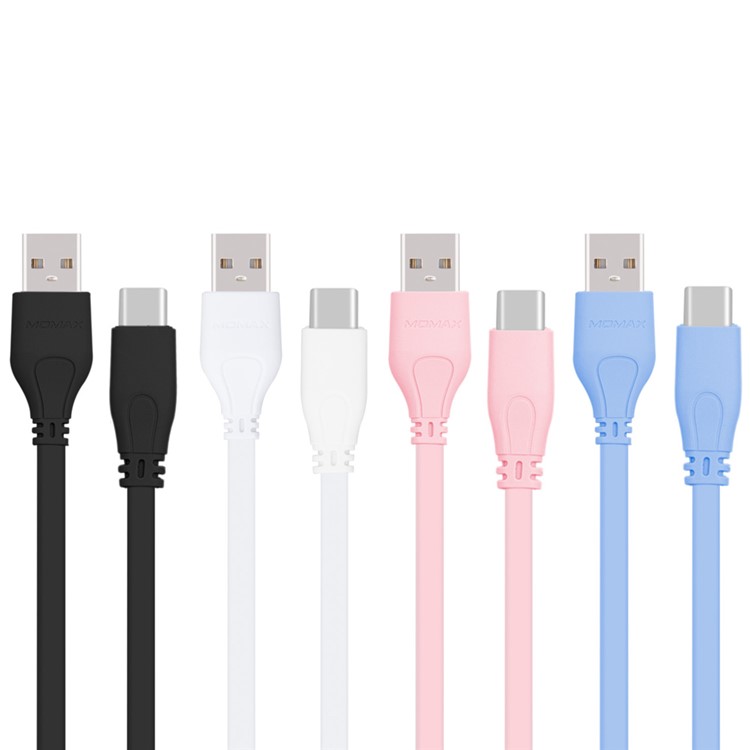 MOMAX 1M 3.0A Noodle Shape Type-C Data Sync Charging Cable for Samsung HTC LG - Black-8