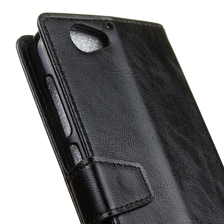 Crazy Horse Wallet Stand Leather Case for HTC One A9s - Black-3