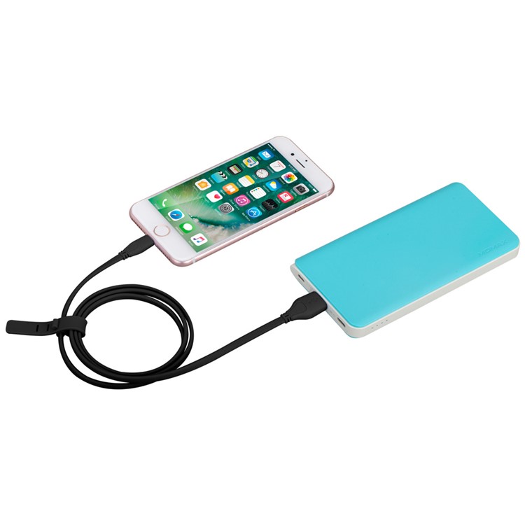 MOMAX 1M MFI Certified Lightning 8-pin Data Charge Flat Cable for iPhone/iPad/iPod - Black-6