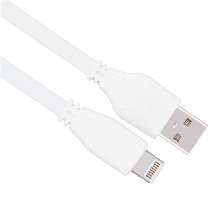 MOMAX 1m MFI Certified 2.4A Lightning 8-pin Data Sync Cord Fast Charging Cable for iPhone/iPad/iPod - White