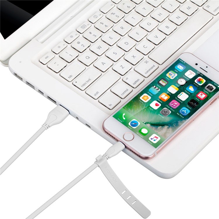 MOMAX 1M MFI Certified Lightning 8-pin Data Sync Charger Cable for iPhone/iPad/iPod - White-5
