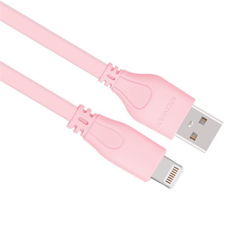 MOMAX 1M MFI Certified 2.4A Lightning 8-pin Data Sync Charging Cable for iPhone/iPad/iPod - Pink-2
