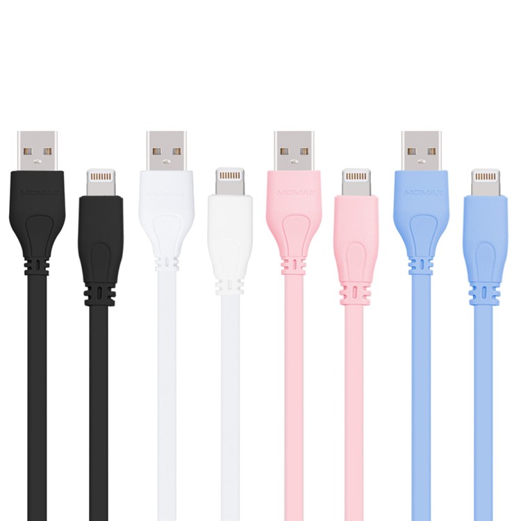 MOMAX 1M MFI Certified 2.4A Lightning 8-pin Data Sync Charging Cable for iPhone/iPad/iPod - Pink-8
