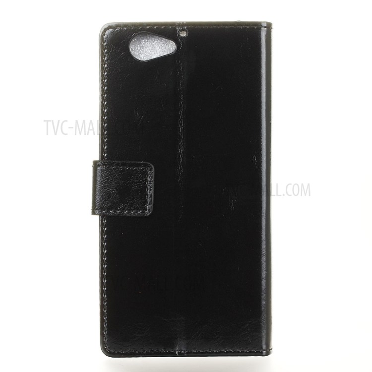 Crazy Horse Wallet Stand Leather Phone Case for HTC One A9s - Black-2