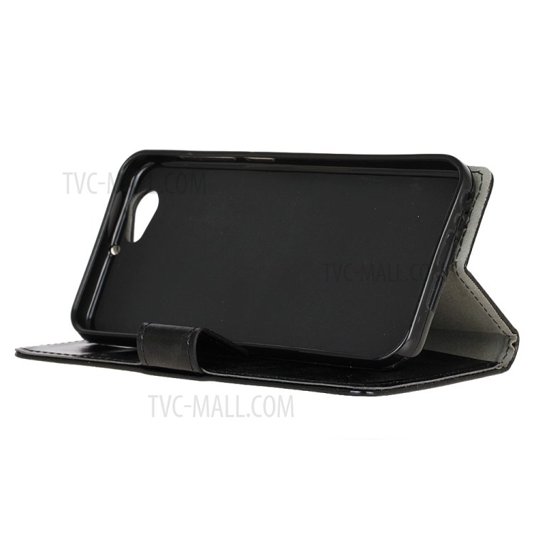 Crazy Horse Wallet Stand Leather Phone Case for HTC One A9s - Black-4