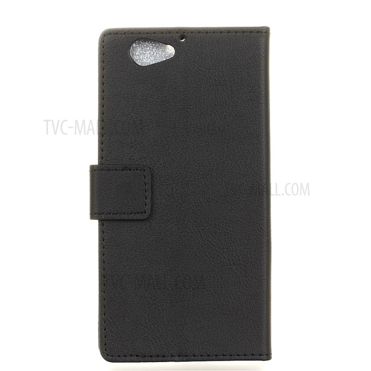 Wallet Leather Stand Case for HTC One A9s - Black-2