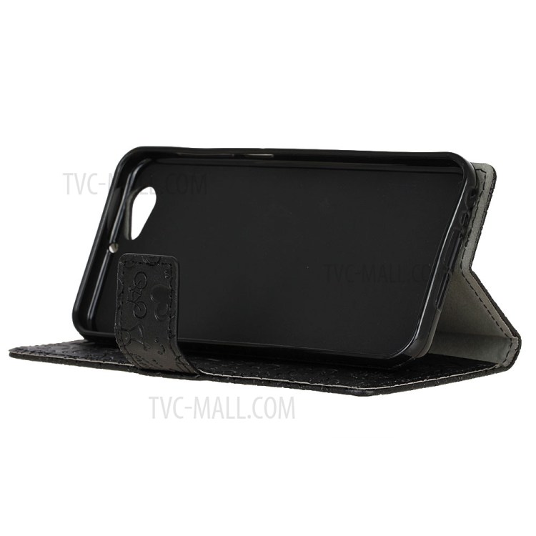 Cartoon Graffiti Leather Wallet Case for HTC One A9s - Black-4