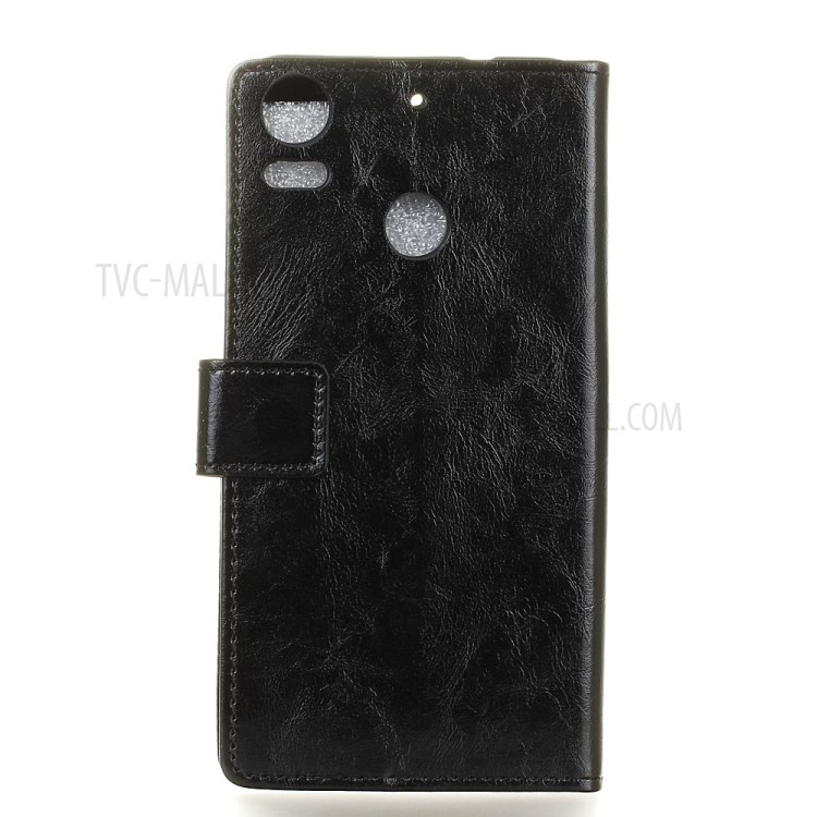 Crazy Horse Leather Wallet Case for HTC Desire 10 Pro - Black-2
