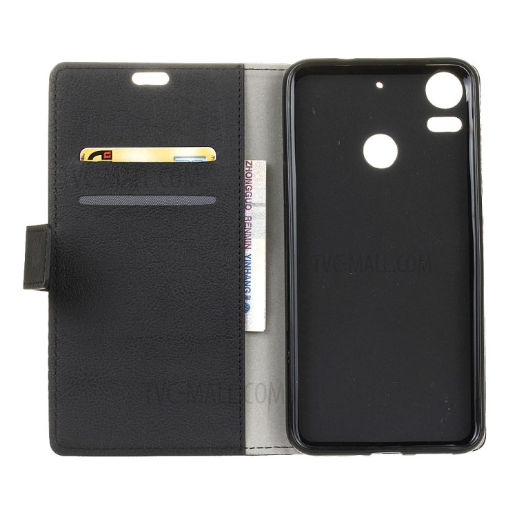 Wallet Leather Stand Case for HTC Desire 10 Pro - Black-4