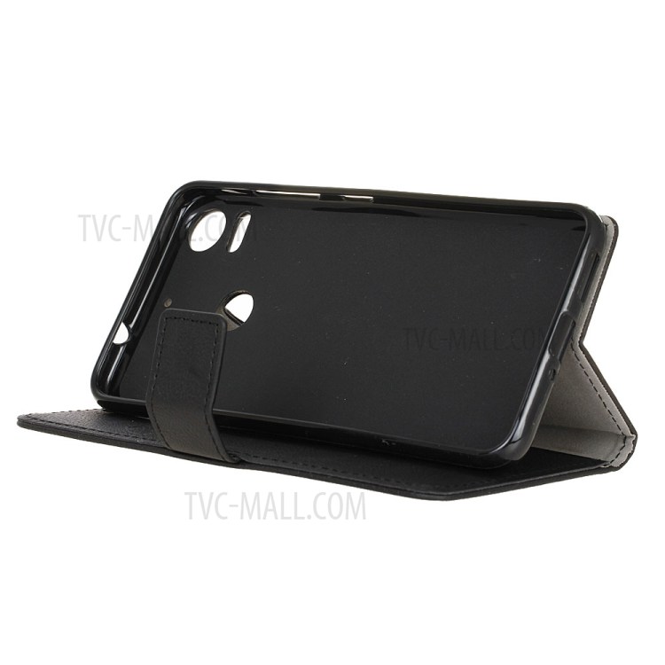 Wallet Leather Stand Case for HTC Desire 10 Pro - Black-5